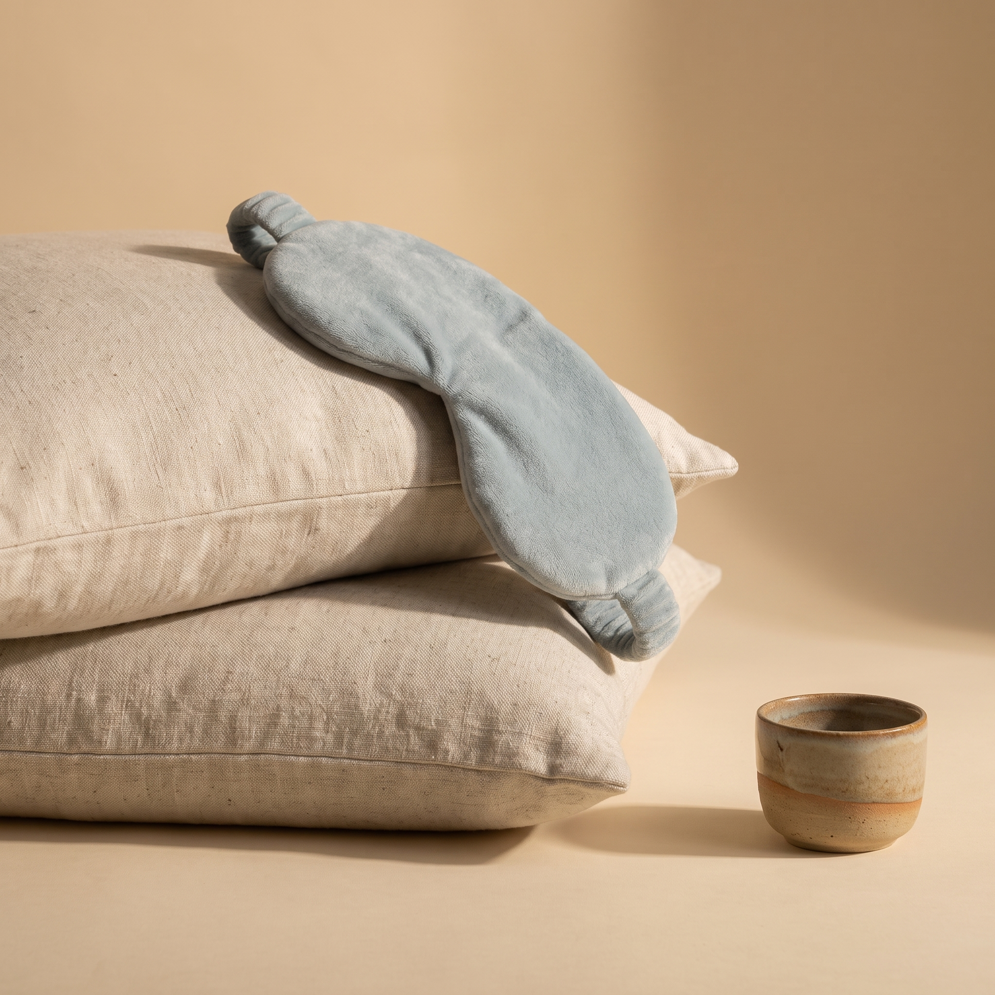 The Veil on the nightstand pillows
