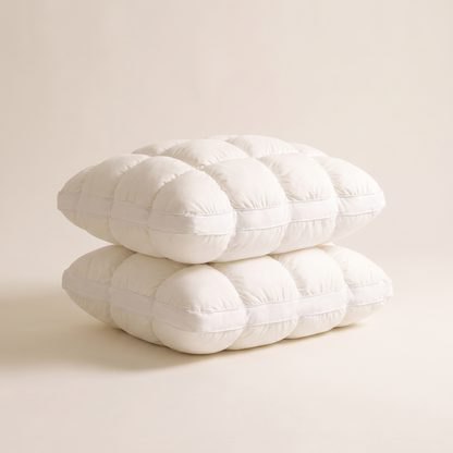 Two Pouf Pillows stacked — loft profile