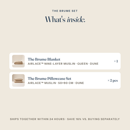 What's inside the Brume Set
