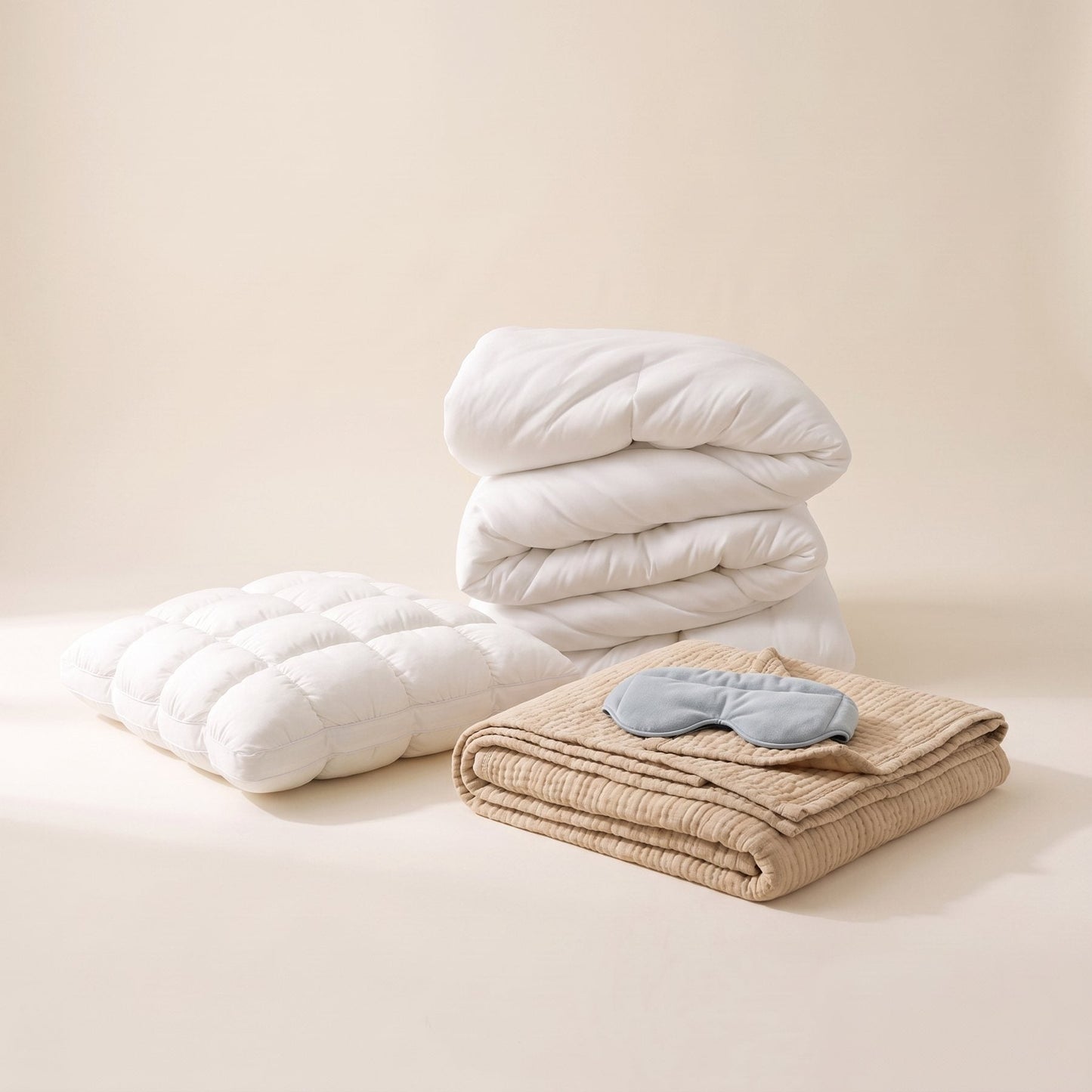 The Full Reset Set — comforter, pillow, muslin blanket and eye mask