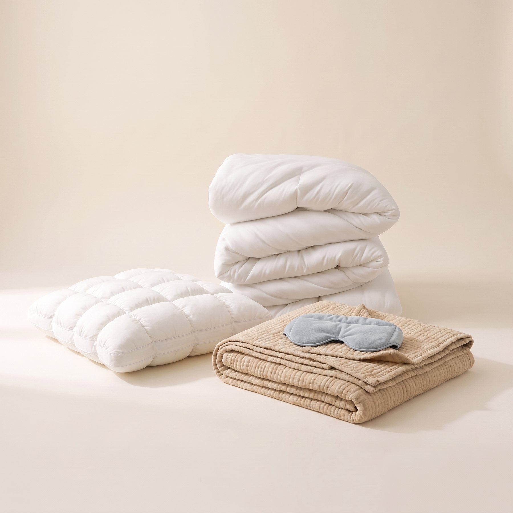 The Full Reset Set — comforter, pillow, muslin blanket and eye mask