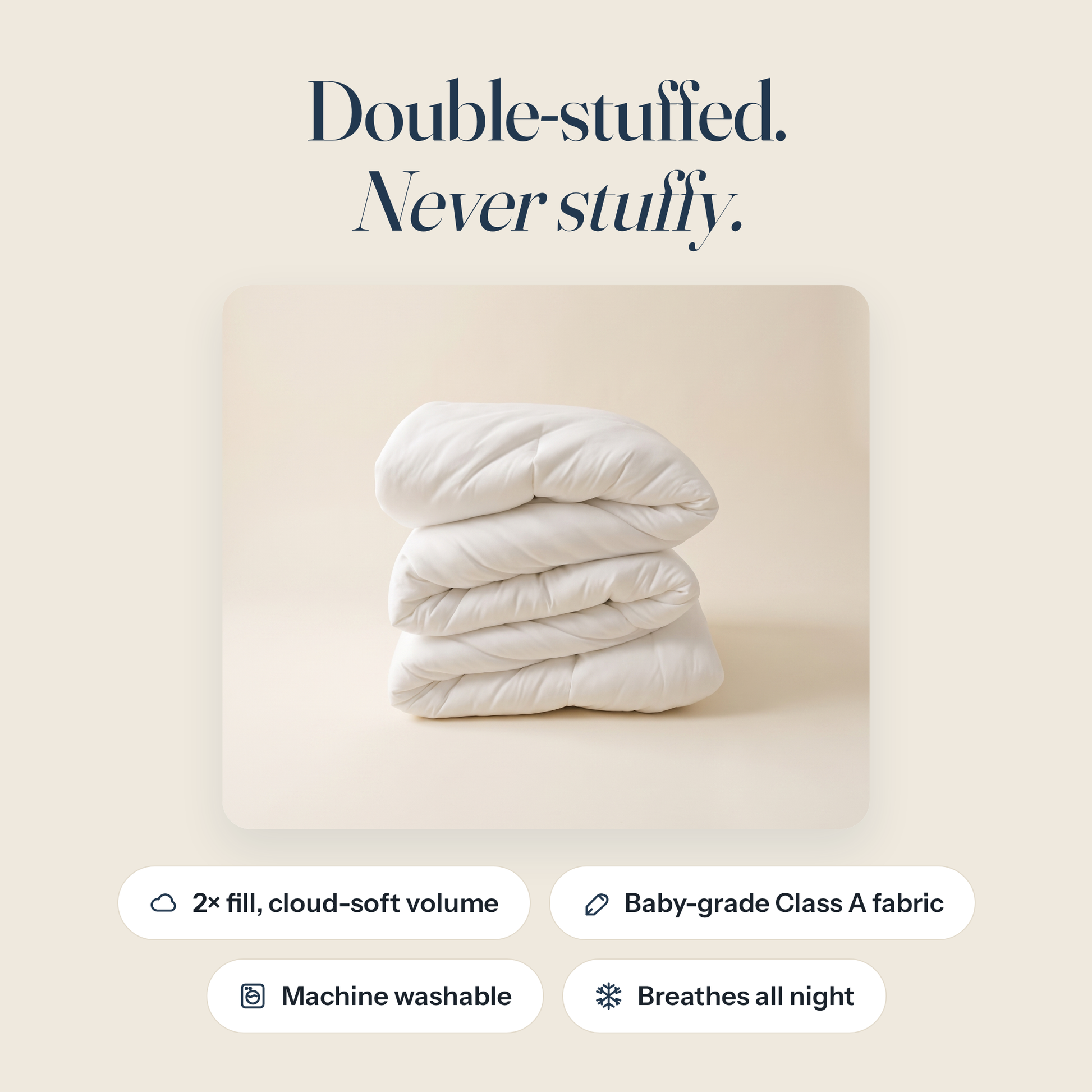 Double-stuffed, never stuffy — key benefits of The Meringue Comforter