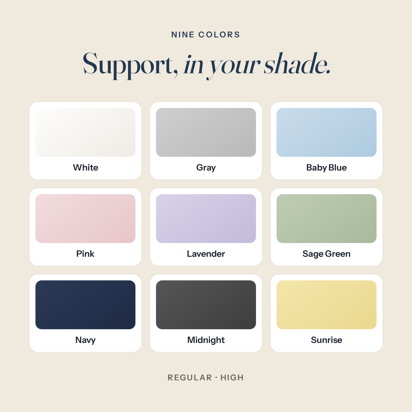 Nine colors