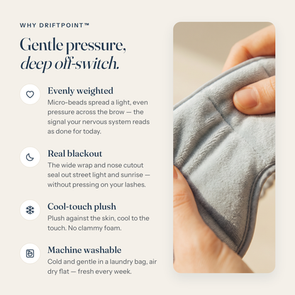 Why DriftPoint — gentle pressure, deep off-switch