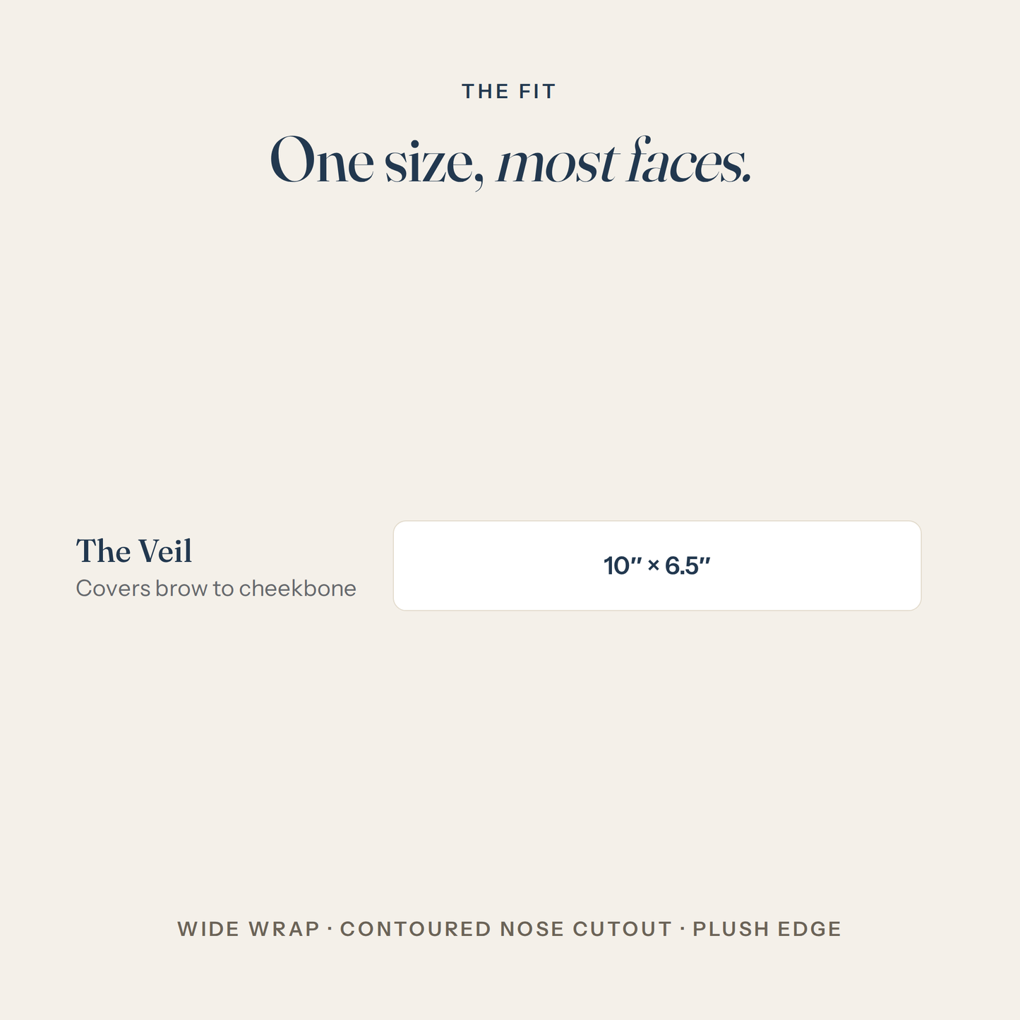 The fit — one size, most faces