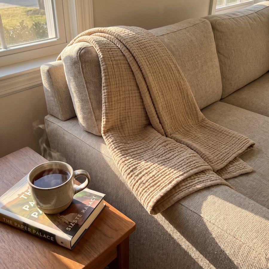 Off duty on the sofa